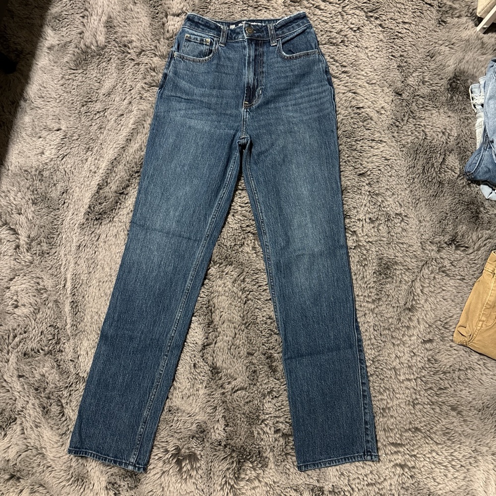 Hollister Dark Blue Straight Leg Jeans
